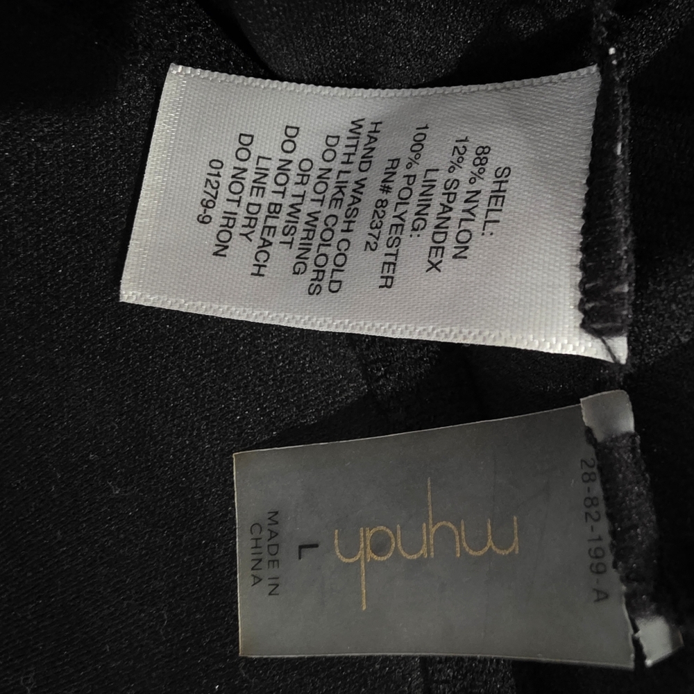 NWOT Mynah Black Corset Style Push Up Black Swimsuit Sz Large - Picture 5 of 5